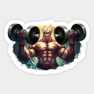 Gym Bodybuilder - Anime Shirt Sticker